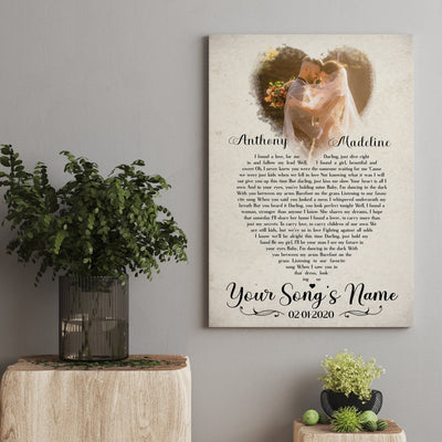 Custom Song Lyrics Portrait for Couples