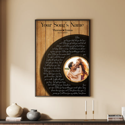 Custom Song Lyrics Portrait for Couples