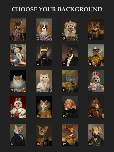 Customized Royal Pet Portrait