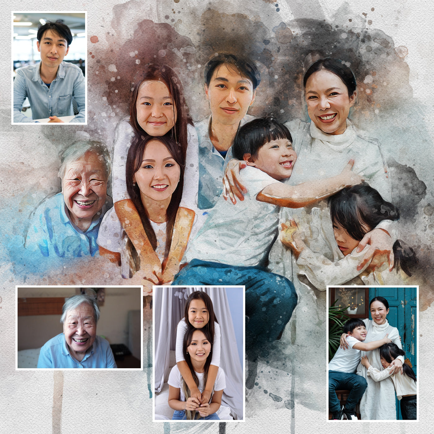 Custom Combined Photos Portrait